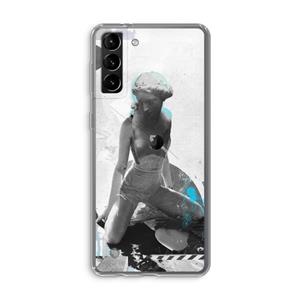 CaseCompany I will not feel a thing: Samsung Galaxy S21 Plus Transparant Hoesje