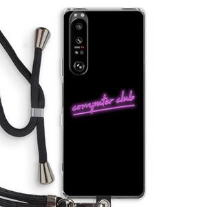 CaseCompany Vice Black: Sony Xperia 1 III Transparant Hoesje met koord