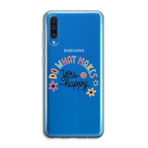 CaseCompany Happy days: Samsung Galaxy A50 Transparant Hoesje