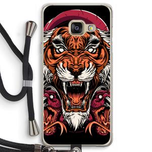 CaseCompany Tiger and Rattlesnakes: Samsung Galaxy A3 (2016) Transparant Hoesje met koord