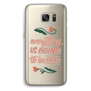 CaseCompany Optimistic flower girl: Samsung Galaxy S7 Transparant Hoesje