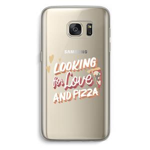 CaseCompany Pizza is the answer: Samsung Galaxy S7 Transparant Hoesje