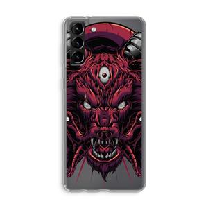CaseCompany Hell Hound and Serpents: Samsung Galaxy S21 Plus Transparant Hoesje