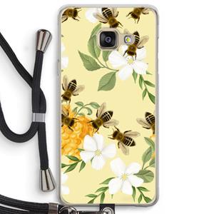 CaseCompany No flowers without bees: Samsung Galaxy A3 (2016) Transparant Hoesje met koord