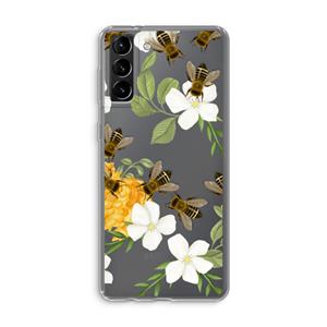 CaseCompany No flowers without bees: Samsung Galaxy S21 Plus Transparant Hoesje