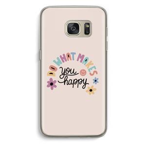 CaseCompany Happy days: Samsung Galaxy S7 Transparant Hoesje