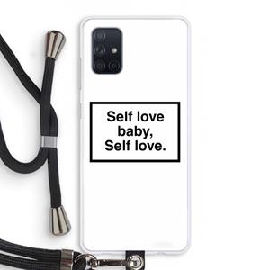 CaseCompany Self love: Samsung Galaxy A71 Transparant Hoesje met koord