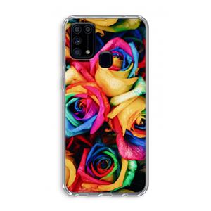 CaseCompany Neon bloemen: Samsung Galaxy M31 Transparant Hoesje