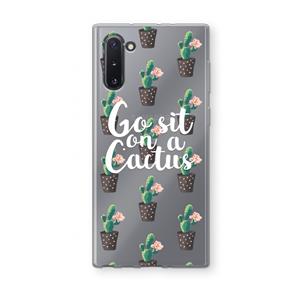 CaseCompany Cactus quote: Samsung Galaxy Note 10 Transparant Hoesje