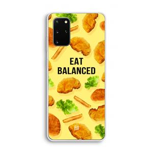 CaseCompany Eat Balanced: Samsung Galaxy S20 Plus Transparant Hoesje