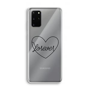 CaseCompany Forever heart black: Samsung Galaxy S20 Plus Transparant Hoesje