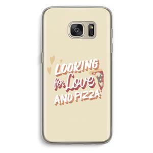 CaseCompany Pizza is the answer: Samsung Galaxy S7 Transparant Hoesje