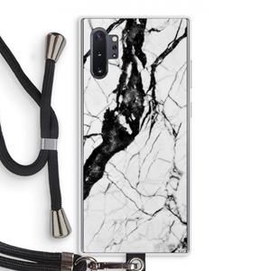 CaseCompany Witte marmer 2: Samsung Galaxy Note 10 Plus Transparant Hoesje met koord