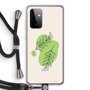 CaseCompany Beleaf in you: Samsung Galaxy A72 5G Transparant Hoesje met koord