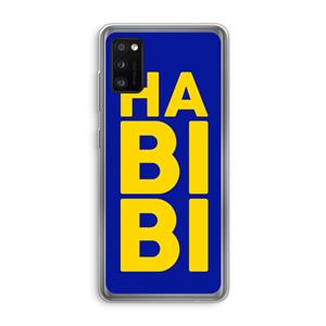 CaseCompany Habibi Blue: Samsung Galaxy A41 Transparant Hoesje