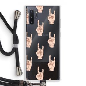 CaseCompany Rock: Samsung Galaxy Note 10 Plus Transparant Hoesje met koord