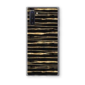 CaseCompany Gouden strepen: Samsung Galaxy Note 10 Transparant Hoesje