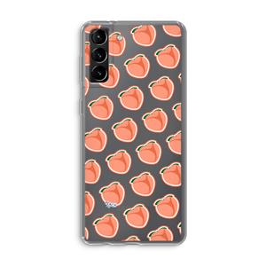 CaseCompany Just peachy: Samsung Galaxy S21 Plus Transparant Hoesje