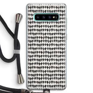 CaseCompany Crazy shapes: Samsung Galaxy S10 Plus Transparant Hoesje met koord