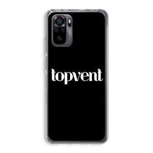 CaseCompany Topvent Zwart: Xiaomi Redmi Note 10 Pro Transparant Hoesje