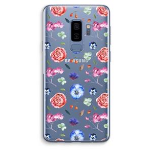 CaseCompany Bloemetjes: Samsung Galaxy S9 Plus Transparant Hoesje
