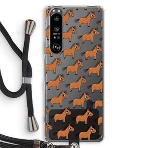 CaseCompany Pony: Sony Xperia 1 III Transparant Hoesje met koord