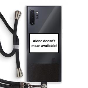 CaseCompany Alone: Samsung Galaxy Note 10 Plus Transparant Hoesje met koord