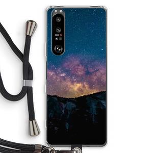 CaseCompany Travel to space: Sony Xperia 1 III Transparant Hoesje met koord