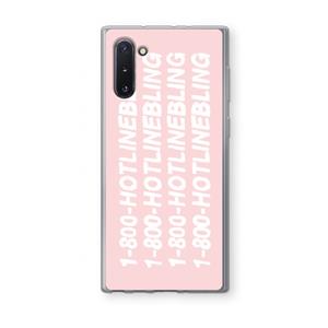 CaseCompany Hotline bling pink: Samsung Galaxy Note 10 Transparant Hoesje