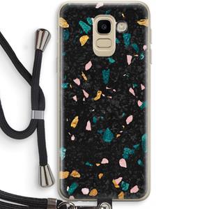 CaseCompany Terrazzo N°10: Samsung Galaxy J6 (2018) Transparant Hoesje met koord