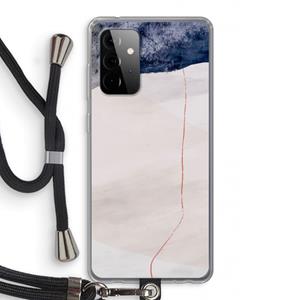 CaseCompany Stone White: Samsung Galaxy A72 5G Transparant Hoesje met koord