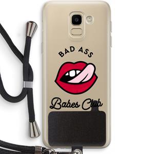 CaseCompany Badass Babes Club: Samsung Galaxy J6 (2018) Transparant Hoesje met koord