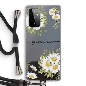CaseCompany Daisies: Samsung Galaxy A72 5G Transparant Hoesje met koord