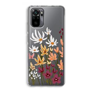 CaseCompany Painted wildflowers: Xiaomi Redmi Note 10 Pro Transparant Hoesje