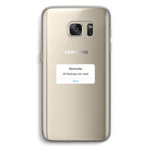 CaseCompany Reminder: Samsung Galaxy S7 Transparant Hoesje