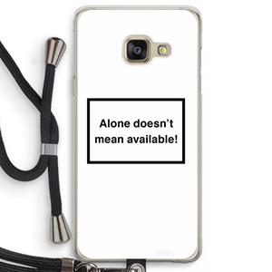 CaseCompany Alone: Samsung Galaxy A3 (2016) Transparant Hoesje met koord