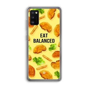 CaseCompany Eat Balanced: Samsung Galaxy A41 Transparant Hoesje