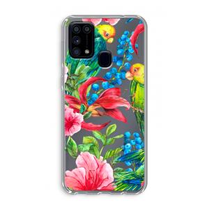 CaseCompany Papegaaien: Samsung Galaxy M31 Transparant Hoesje