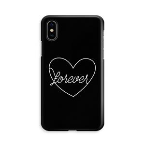CaseCompany Forever heart black: iPhone Xs Volledig Geprint Hoesje