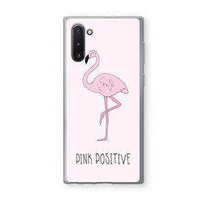 CaseCompany Pink positive: Samsung Galaxy Note 10 Transparant Hoesje