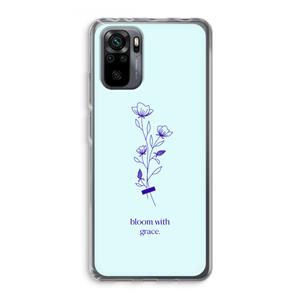 CaseCompany Bloom with grace: Xiaomi Redmi Note 10 Pro Transparant Hoesje