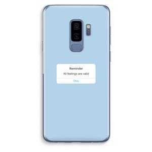 CaseCompany Reminder: Samsung Galaxy S9 Plus Transparant Hoesje