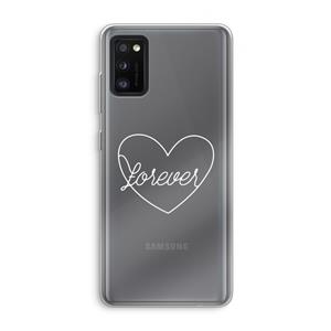 CaseCompany Forever heart pastel: Samsung Galaxy A41 Transparant Hoesje