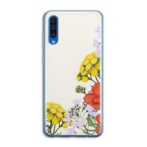CaseCompany Wilde bloemen: Samsung Galaxy A50 Transparant Hoesje
