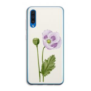 CaseCompany Purple poppy: Samsung Galaxy A50 Transparant Hoesje