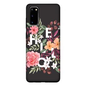 CaseCompany Hello in flowers: Samsung Galaxy S20 Tough Case