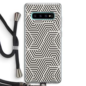 CaseCompany Magic pattern: Samsung Galaxy S10 Plus Transparant Hoesje met koord