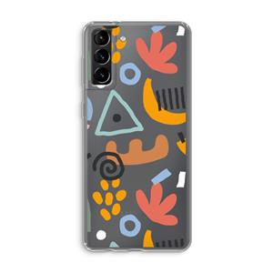 CaseCompany Abstract: Samsung Galaxy S21 Plus Transparant Hoesje