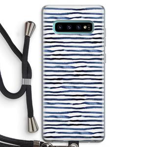 CaseCompany Verrassende lijnen: Samsung Galaxy S10 Plus Transparant Hoesje met koord