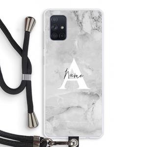 CaseCompany Ivory Marble: Samsung Galaxy A71 Transparant Hoesje met koord